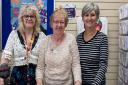 Felixstowe sales assistant Debbie Coggins (centre) with volunteers Vonnie Bowden (left) and Kay Wells