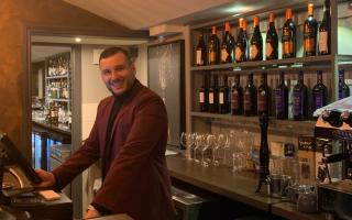 Owner and head of front of house, Francesco Pedone, enjoying his new restaurant.