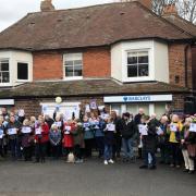 A protest was held outside the Leiston branch of Barclays opposing its closure. Now the town is set to get a new banking hub
