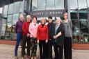 Trustees of the Friends of Halesworth County Library pictured last year.  Mike Stephens, David Olds, Natalie Meg Evans, Sheila Freeman, Alan Holzer, Alison Britton, Ali Hopkins.