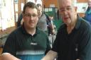 Steven Gray, left, won the Britannia Top 16 table tennis title. Picture: CONTRIBUTED