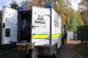 A bomb disposal unit at the property in Lady Lane, Hadleigh.