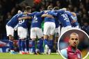 Former Premier League star Gabby Agbonlahor, inset, is backing Ipswich Town to reach the Premier League