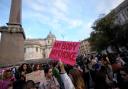 People stage a protest on International Safe Abortion Day in Rome in 2018 (Alessandra Tarantino/AP)