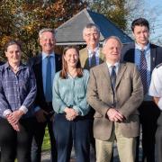 Suffolk fire chief Jon Lacey, right, joined the Suffolk branch of the National Farmers' Union (NFU) at its annual general meeting. Pictured to his left are chairman Andrew Blenkiron and East director Zoe Leach