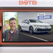 Ben Albon, pictured left has won a new car and cash prize worth nearly £40,000