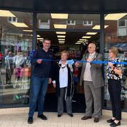 The mayor of Stowmarket opened the town's latest charity shop