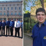 George Burton, from the 1st Mid-Suffolk Boys' Brigade in Stowmarket, was a steward at Buckingham Palace yesterday