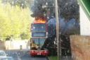 Coggeshall bus fire. Picture: HOLLY EVERETT
