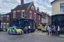 Police attending an incident at King Street, Norwich