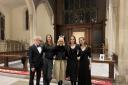 Acer Smith, Eva Mawson, Cal Fell, Edie Evans and Maggie Russell-Hoare at their last concert.