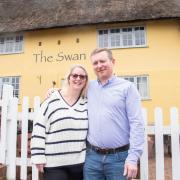 Stephen and Julie Penney of the Swan Inn in Monks Eleigh