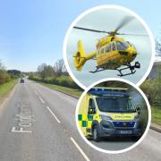 Three air ambulances have been called to a major crash on a Suffolk A-road