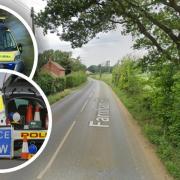 The crash involved a motorbike and a van