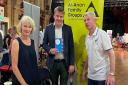 Ipswich MP Tom Hunt attending the mental health support event at the Corn Exchange