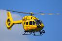 The air ambulance was called to the accident in Iken