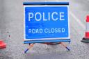 A road is closed after a serious two-vehicle crash