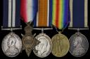 Flying Officer Samuel Edwards's medals. Picture: Spink