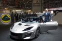 Jean Marc Gales, chief executive of Lotus, launching the new Evora at the Geneva motor show. Picture submitted