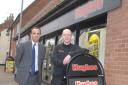 Stuart Baker, right, and Malcolm Tuff of Hughes in the new Swaffham store.
