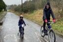 Four year old Mason cycled 2.4 miles with his mum and dad. It was the first time he had ever cycled on the road
