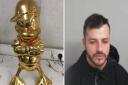 Aldo Alushi, 29, smuggled cocaine into the UK inside a golden duck statue