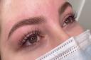 The results of a 1-1 LVL treatment on the lashes and a HD BrowSculpt at Estelle's salon in Cambridge.