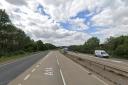 A broken down lorry is causing delays on the A14 this morning