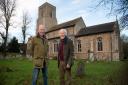 An appeal has been launched to restore Westhorpe's historic church bells. David Barker and Clive Mees at St Margaret's church in the village.