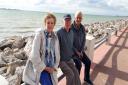 Vivienne, her father Ralph and her brother Derek at Le Touquet in France.
