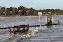 Southwold Harbour was flooded this morning , October 22nd,  at around 8.30am.