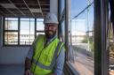 Construction work is coming along at the University of Suffolk's new health centre. Dr Paul Driscoll-Evans in the room that will house Suffolk MIND.