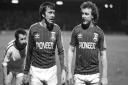 Allan Hunter, left, with Kevin Beattie. What centre-half pairing they were for Town. According to your poster Dave Ashford, one was the best -ever Town player, one the best-ever signing. Picture: ARCHANT