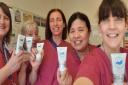 The Herrco team have delivered free supplies of hand sanitiser to NHS staff