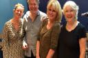 The team at the recording: Producer Claire Jones, Roger Allam, Joanna Lumley, and writer Jan Etherington, from Suffolk   Picture: Jan Etherington