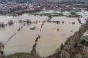 Bill Hiskett has captured the extent of the flooding at Sudbury water meadows using his drone Picture: BILL HISKETT