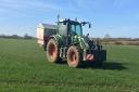 Fertiliser being applied to the field  Picture: BRIAN BARKER