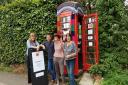 (L-R) Jane Cochrane, Nick Crocker, Tig Thomas and Sandy Greenard at Ufford's smallest gallery  Picture: RACHEL EDGE