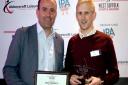 Ian Parker, right, won the Sports Personality of the Year award at the West Suffolk Sports Awards 2017. Picture: SUZY ABBOTT