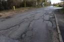 Potholes in South Street, Risby.