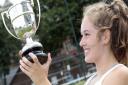 Vianne Palffy with the ladies' singles trophy at Framlingham. Pictures: NIGEL BROWN