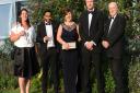 Sanctuary Personnel team members at the EADT Business Awards, from left, Redwan Miah ,Kellie Thorndyke, Andrew Pirie and Debbie Bell, with EADT business editor Duncan Brodie, Picture: SARAH LUCY BROWN