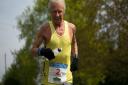 Andy Wilmot, in action during last Sunday's Halstead Marathon.  It was the 72-year-old veteran's 712th marathon. Picture: Chris Shotton