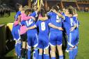 Ipswich Town Ladies celebrate their Suffolk Women's Cup win over Lowestoft Town. Picture: ROSS HALLS/IPSWICH TOWN TALK
