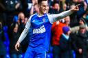 Tom Lawrence celebrates his second goal to take Town 2-1 up in the Ipswich Town v Reading clash at the weekend