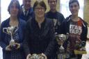 Some of the award winners at Mildenhall Cycling Clubs Annual Lunch and Prize Presentations