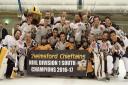 The Chelmsford Chieftains celebrate their fifth straight league title