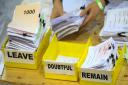 Votes are sorted into Remain, Leave and Doubtful trays as ballots are counted during the EU Referendum count. Photo: Anthony Devlin/PA Wire