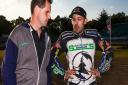 Ipswich Witches promoter Chris Louis with skipper Danny King. The Witches head to Belle Vue tonight Picture: Steve Waller