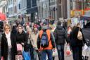 Shoppers in Ipswich town centre - does shopping give you a buzz?